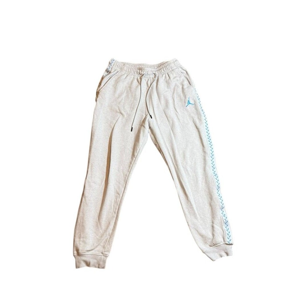 Nike Jordan Flight MVP Gray Blue Fleece Jogger Pants Mens Size Medium FN6356-043
